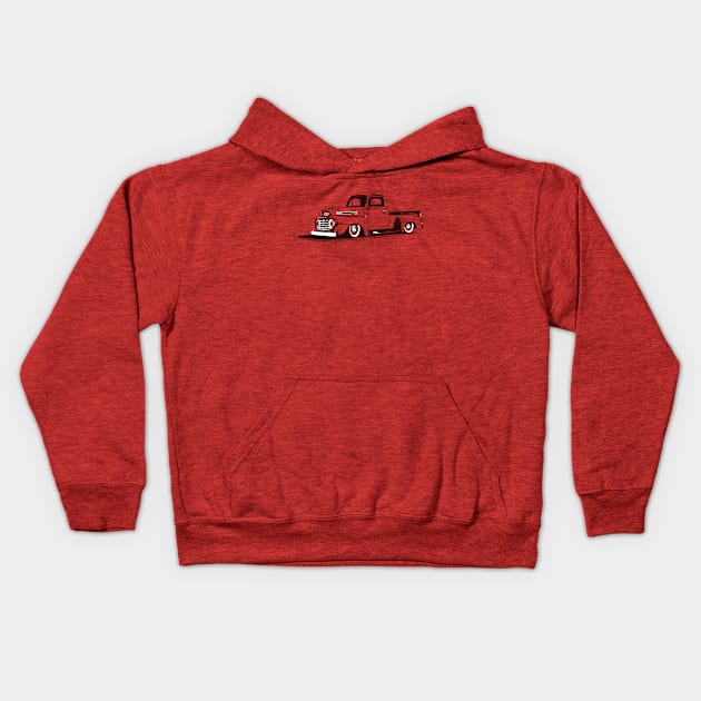 1948 Ford F-1 Pickup - monochrome Kids Hoodie by mal_photography